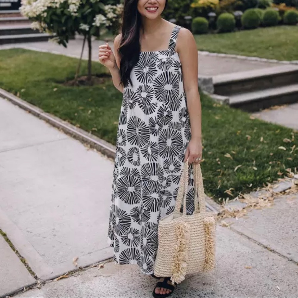 LOFT Linen Midi Dress